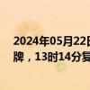 2024年05月22日快讯 深交所：“特国2401”盘中临时停牌，13时14分复牌