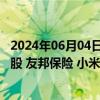 2024年06月04日快讯 昨日共29只港股获公司回购，腾讯控股 友邦保险 小米集团W回购金额最大