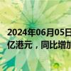 2024年06月05日快讯 信利国际：5月综合营业净额约14.56亿港元，同比增加约10.6%