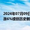 2024年07月09日快讯 CPO概念午后震荡拉升，中际旭创大涨6%续创历史新高