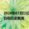 2024年07月15日快讯 今日工商银行 农业银行等9只个股股价创历史新高