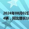 2024年08月02日快讯 *ST汉马：前7月中重卡累计销量4674辆，同比增长18.18%