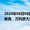 2024年08月08日快讯 机构：7月房企融资规模创年内单月新高，万科获大量银行贷款