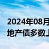 2024年08月13日快讯 交易所债券市场收盘，地产债多数上涨