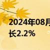 2024年08月14日快讯 英国7月份CPI同比增长2.2%