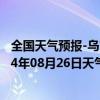 全国天气预报-乌市牧试站天气预报乌鲁木齐乌市牧试站2024年08月26日天气