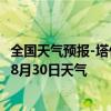 全国天气预报-塔什库尔干天气预报喀什塔什库尔干2024年08月30日天气