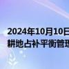 2024年10月10日快讯 两部门明确细化17条政策措施，完善耕地占补平衡管理