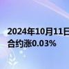 2024年10月11日快讯 国债期货收盘集体微涨，30年期主力合约涨0.03%