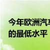 今年欧洲汽车的年销量也将降至2013年以来的最低水平